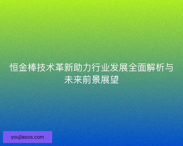 恒金棒技术革新助力行业发展全面解析与未来前景展望