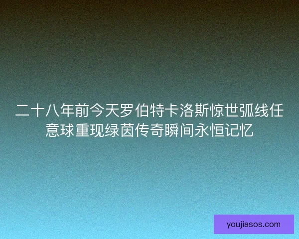 二十八年前今天罗伯特卡洛斯惊世弧线任意球重现绿茵传奇瞬间永恒记忆